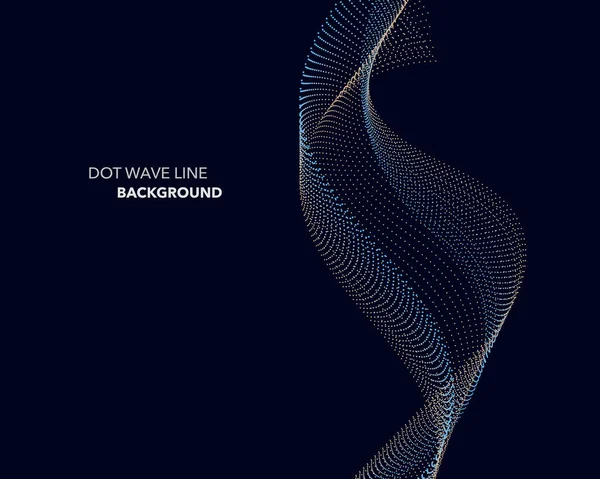 Zarif soyut vektör nokta dalga satırı fütüristik stili arka plan şablonu