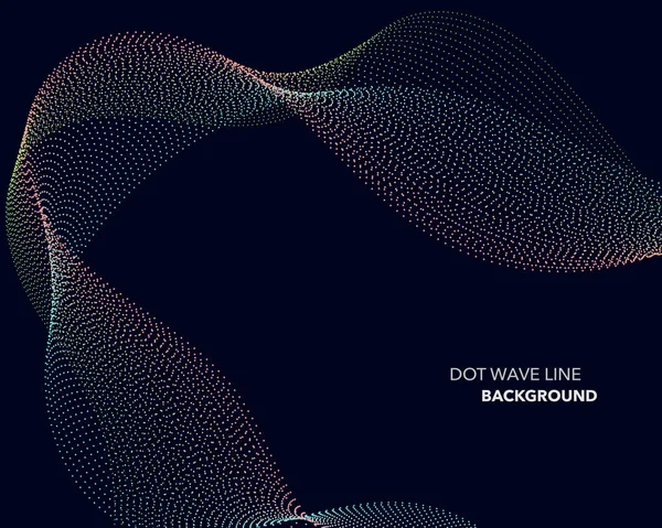 Zarif soyut vektör nokta dalga satırı fütüristik stili arka plan şablonu