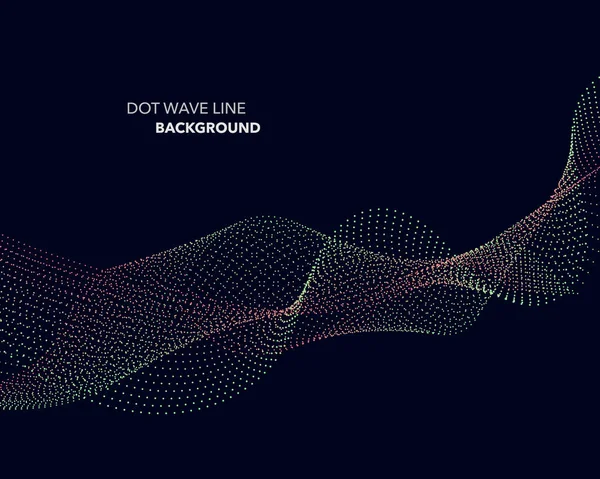 Zarif soyut vektör nokta dalga satırı fütüristik stili arka plan şablonu