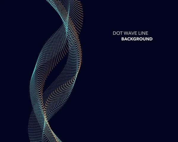 Zarif soyut vektör dalga çizgisi fütüristik biçim arkaplan şablonu