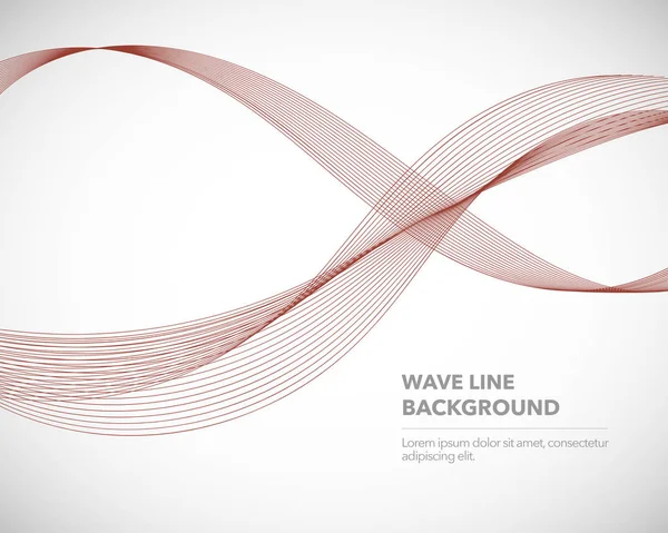 Zarif soyut vektör dalga çizgisi fütüristik biçim arkaplan şablonu