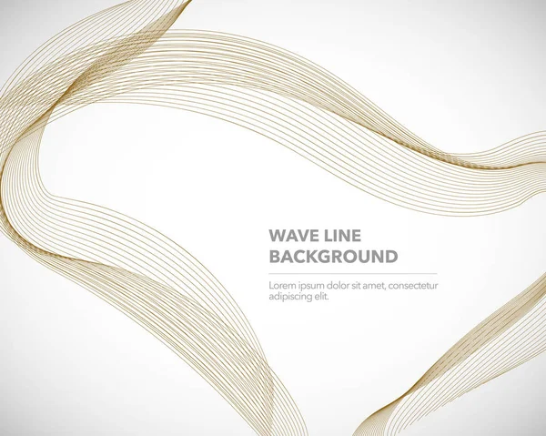 Zarif soyut vektör dalga çizgisi fütüristik biçim arkaplan şablonu