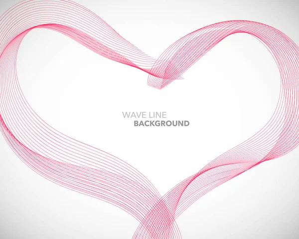 Zarif soyut vektör kalp dalga satırı fütüristik stili arka plan şablonu