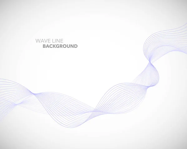 Modèle de fond de style futuriste de ligne d'onde vectorielle abstraite élégante — Image vectorielle