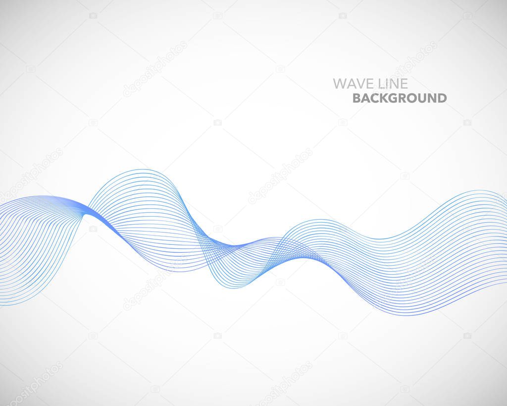Elegant abstract vector wave line futuristic style background te