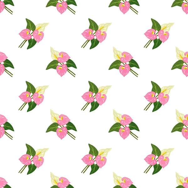 Fond sans couture image colorée botanique fleur feuille plante — Image vectorielle