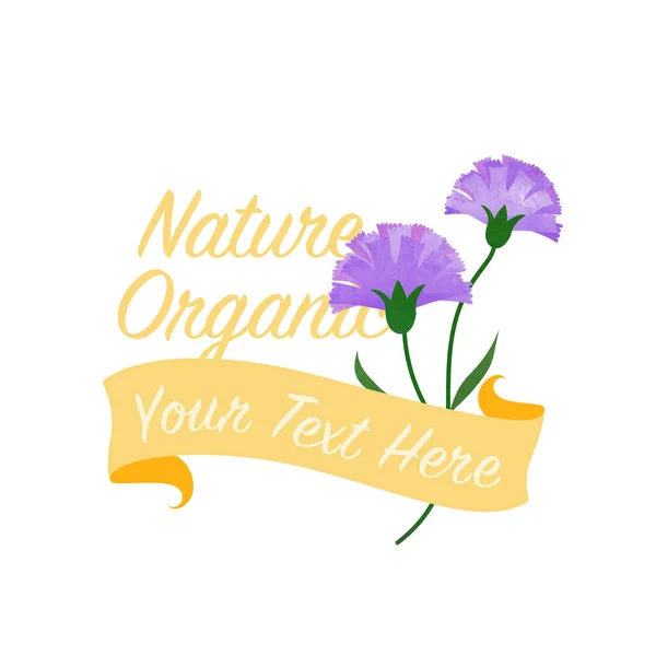 Modèle de bannière de fleur de jardin botanique de texture aquarelle colorée vecteur nature — Image vectorielle