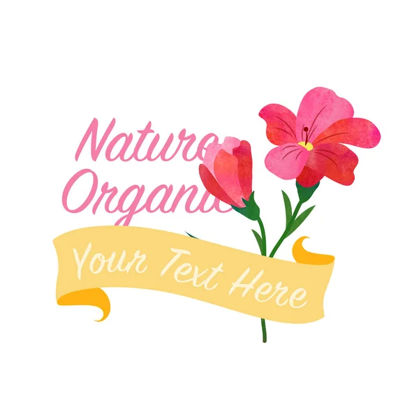 Modèle de bannière de fleur de jardin botanique de texture aquarelle colorée vecteur nature — Image vectorielle