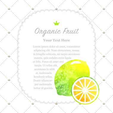 Renkli Sulu Boya doku doğa organik meyve faturası çerçeve