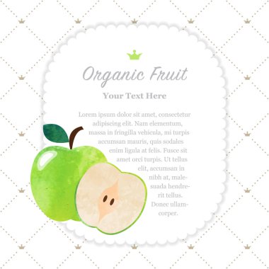 Renkli Sulu Boya doku doğa organik meyve faturası çerçeve