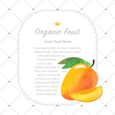 Renkli Sulu Boya doku doğa organik meyve faturası çerçeve