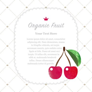 Renkli Sulu Boya doku doğa organik meyve faturası çerçeve