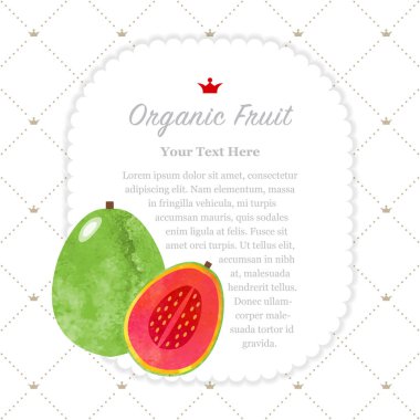 Renkli Sulu Boya doku doğa organik meyve faturası kare kırmızı 