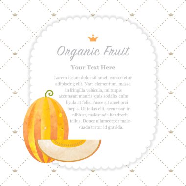 Renkli Sulu Boya doku doğa organik meyve faturası çerçeve melo