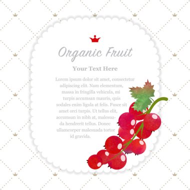 Renkli Sulu Boya doku doğa organik meyve faturası kare kırmızı 