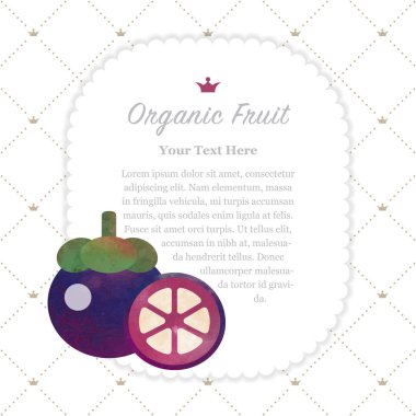 Renkli Sulu Boya doku doğa organik meyve faturası çerçeve mang