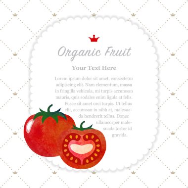 Renkli Sulu Boya doku doğa organik meyve faturası çerçeve toma