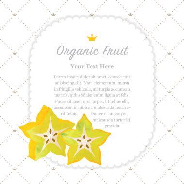 Renkli Sulu Boya doku doğa organik meyve faturası çerçeve cara