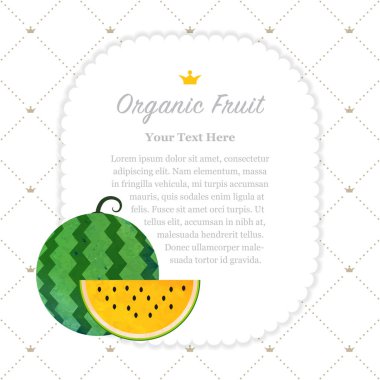 Renkli Sulu Boya doku doğa organik meyve faturası çerçeve bağırma