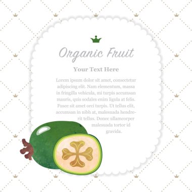 Renkli Sulu Boya doku doğa organik meyve faturası çerçeve feij