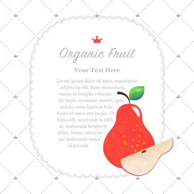 Renkli Sulu Boya doku doğa organik meyve faturası kare kırmızı 