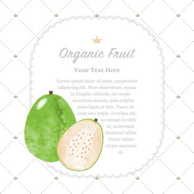 Renkli Sulu Boya doku doğa organik meyve faturası çerçeve whit