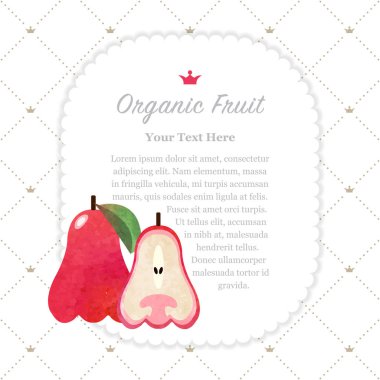 Renkli Sulu Boya doku doğa organik meyve faturası çerçeve gül