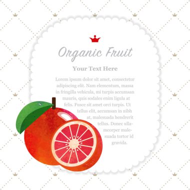 Renkli Sulu Boya doku doğa organik meyve faturası kare kırmızı 