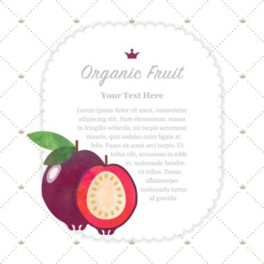 Renkli Sulu Boya doku doğa organik meyve faturası çerçeve stra
