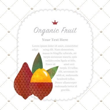 Renkli Sulu Boya doku doğa organik meyve faturası çerçeve sala