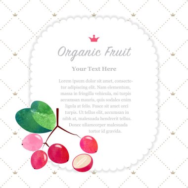 Renkli Sulu Boya doku doğa organik meyve faturası çerçeve caru