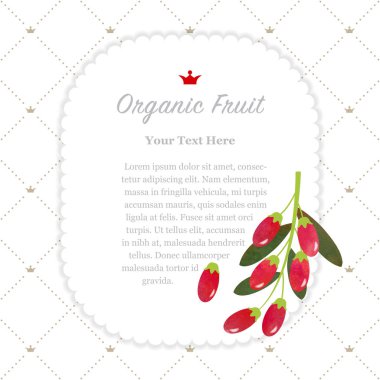 Renkli Sulu Boya doku doğa organik meyve faturası çerçeve goji