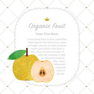 Renkli Sulu Boya doku doğa organik meyve faturası çerçeve Asya