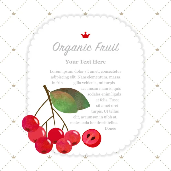 Renkli Sulu Boya doku doğa organik meyve faturası kare kırmızı 