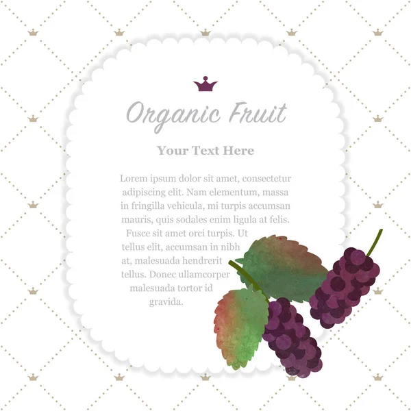 Renkli Sulu Boya doku doğa organik meyve faturası çerçeve blac