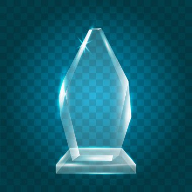 Şeffaf boş vektör akrilik kristal cam kupa Aw parlayan