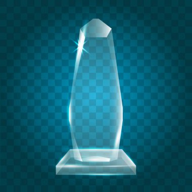 Şeffaf boş vektör akrilik kristal cam kupa Aw parlayan