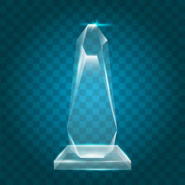 Şeffaf boş vektör akrilik kristal cam kupa Aw parlayan