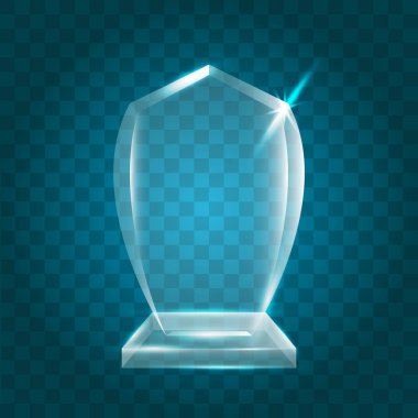 Şeffaf boş vektör akrilik kristal cam kupa Aw parlayan