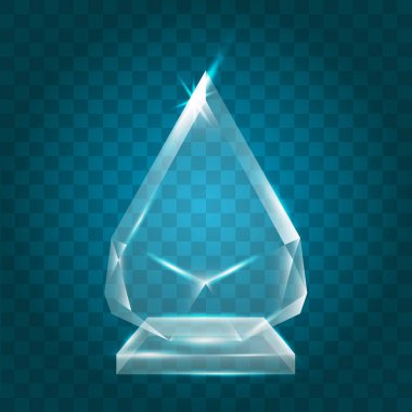 Şeffaf boş vektör akrilik kristal cam kupa Aw parlayan