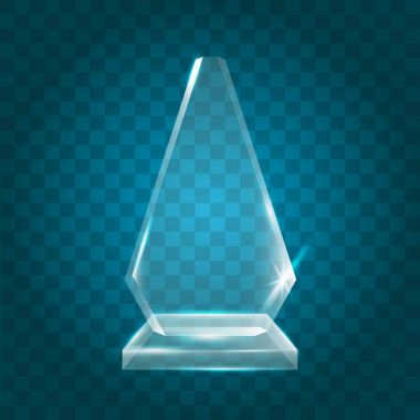 Şeffaf boş vektör akrilik kristal cam kupa Aw parlayan