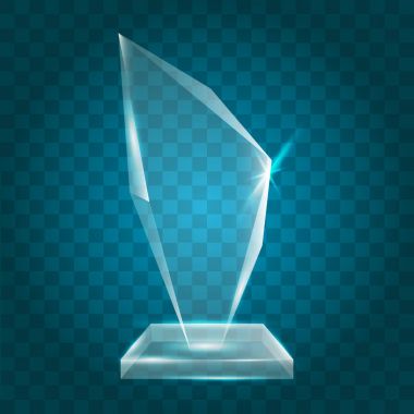 Şeffaf boş vektör akrilik kristal cam kupa Aw parlayan