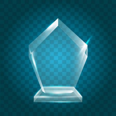 Şeffaf boş vektör akrilik kristal cam kupa Aw parlayan