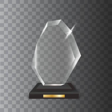 Şeffaf gerçekçi boş vektör akrilik cam kupa Ödülü