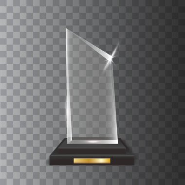 Şeffaf gerçekçi boş vektör akrilik cam kupa Ödülü