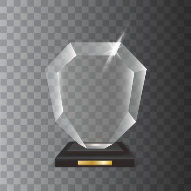 Şeffaf gerçekçi boş vektör akrilik cam kupa Ödülü