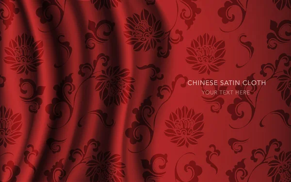 Geleneksel kırmızı Çin ipek saten kumaş bez arka plan