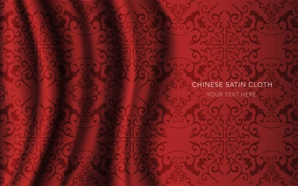 Geleneksel kırmızı Çin ipek saten kumaş bez arka plan