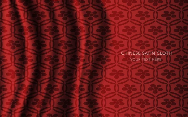 Geleneksel kırmızı Çin ipek saten kumaş bez arka plan