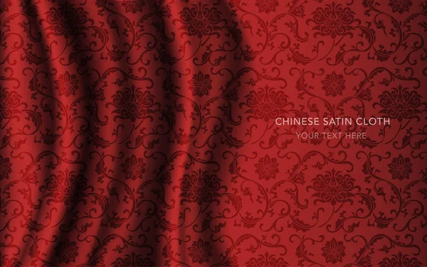 Geleneksel kırmızı Çin ipek saten kumaş bez arka plan